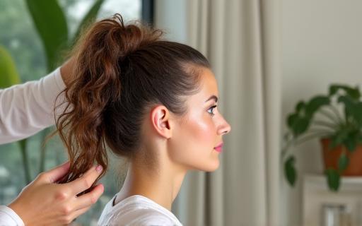 Coiffure naturelle et saine dans un salon de beauté